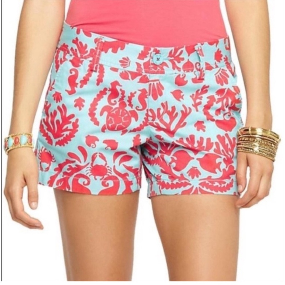 Lilly Pulitzer Callahan Shorts in “Don’t be Shellfish” print Size 4